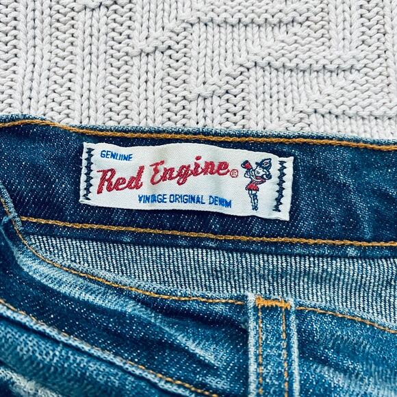 Red Engine distressed flare jeans - Picture 5 of 10